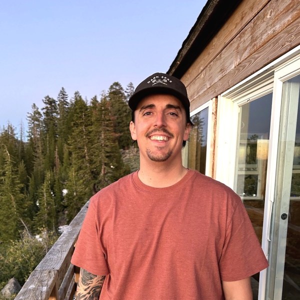 Mason, founder of Map Pack Studio, at Lake Tahoe